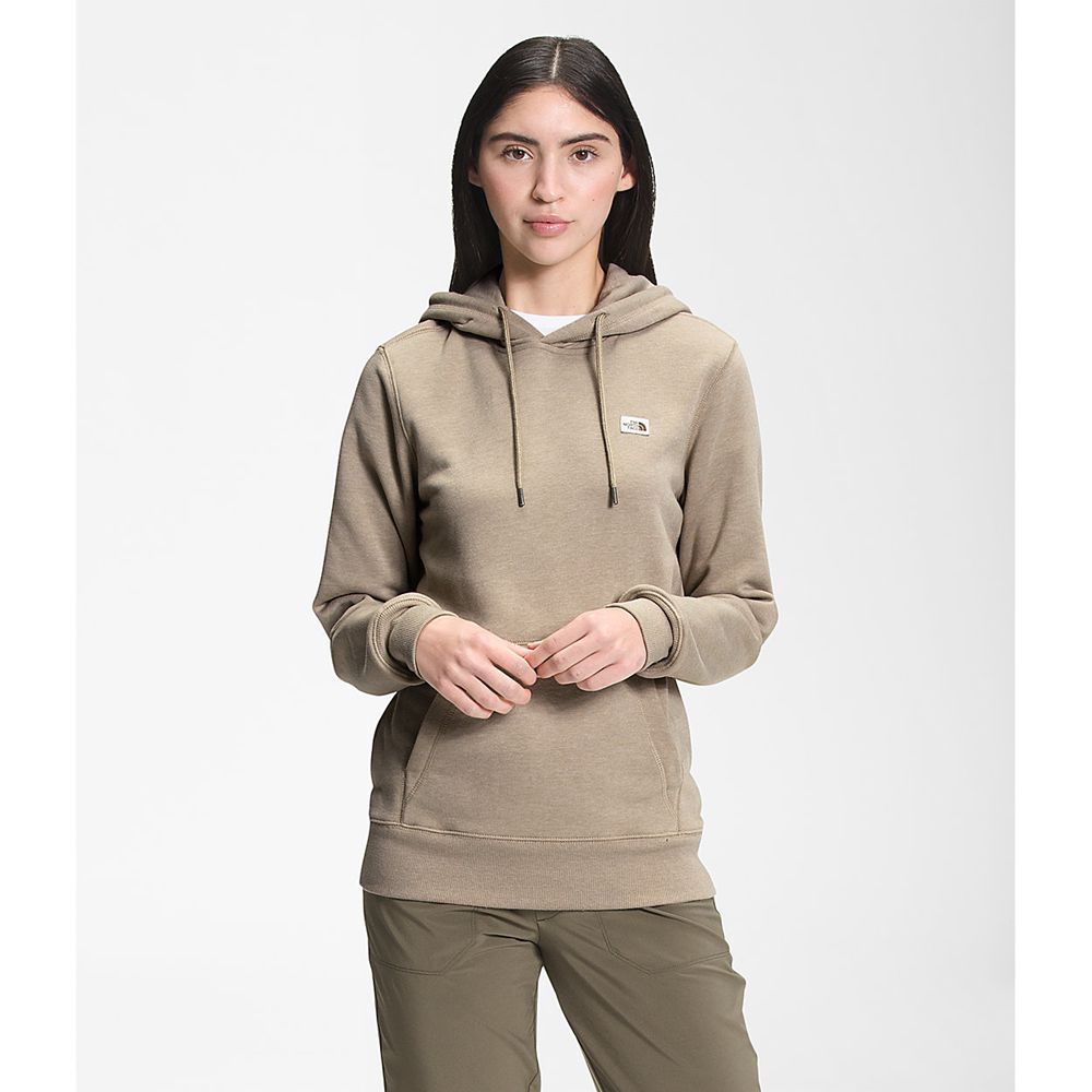 The North Face Hoodie Womens Australia - The North Face Heritage Patch Pullover Khaki (ESG-345796)